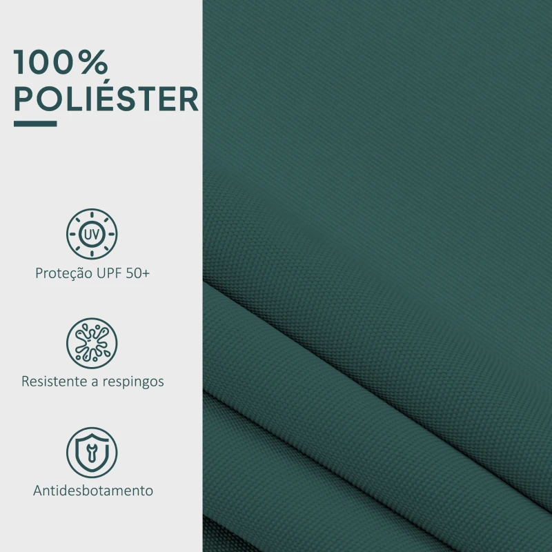 Outsunny Tecido de Substituição para Toldo 2,8x2,5 m Tecido de Reposição com Proteção UV 50+ Impermeável Verde