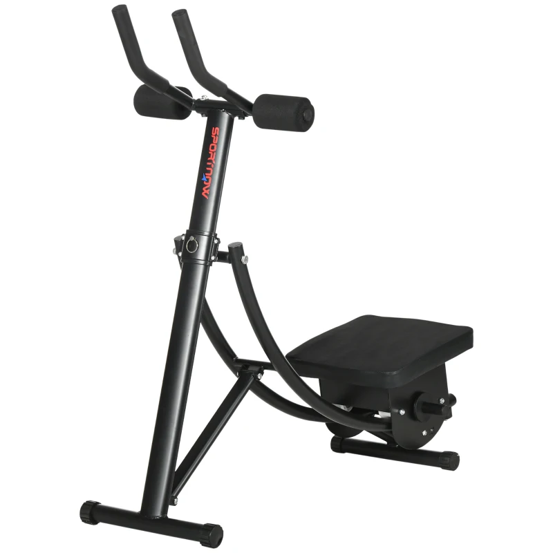 SPORTNOW Appareil à abdominaux Ab crunch fitness pliable charge max. 120 Kg 105 x 45 x 110 cm noir