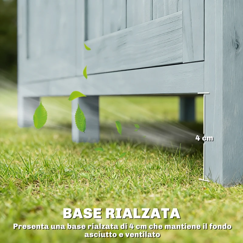 Outsunny Armadio da Esterno, Capanno per Attrezzi con 2 Scaffali