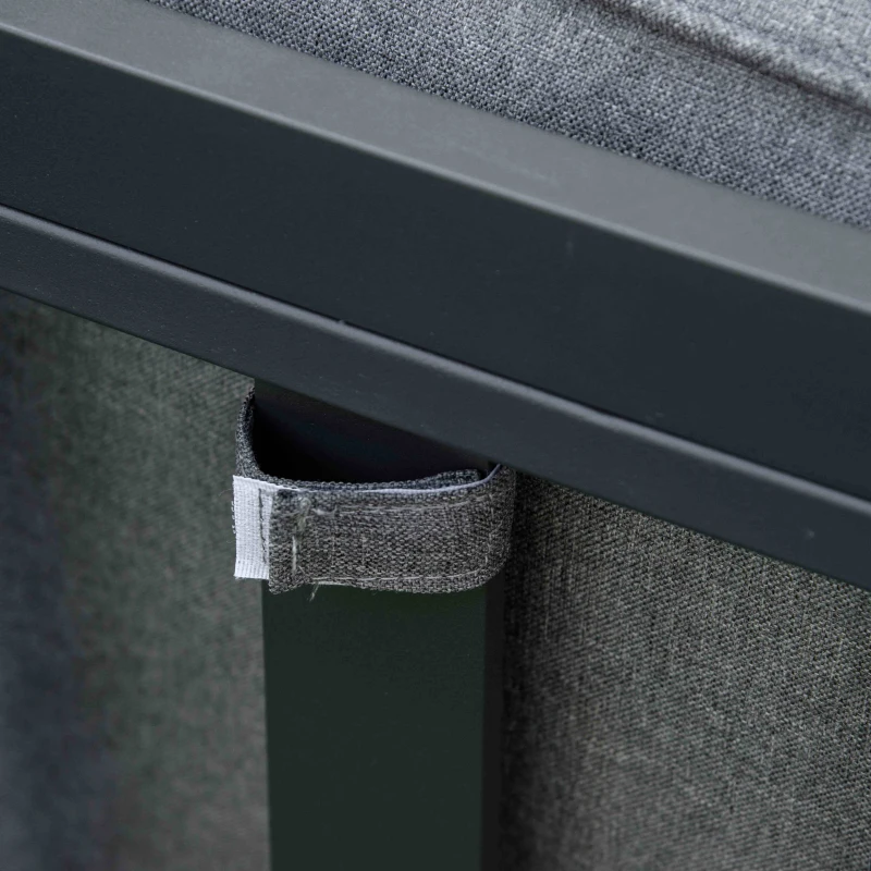 Outsunny 6 Piece Outdoor Couch, Sectional Sofa Set with Aluminum Patio Conversation Furniture, Grey