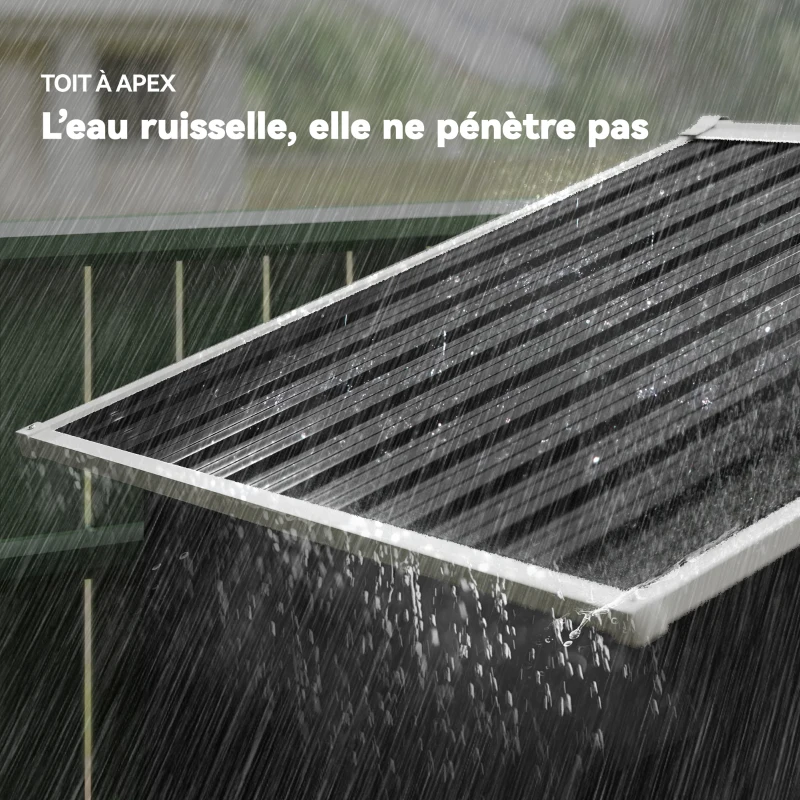 Outsunny Abri de jardin en métal grand espace de rangement extérieur avec portes coulissantes 194 x 107 x 191 cm gris foncé