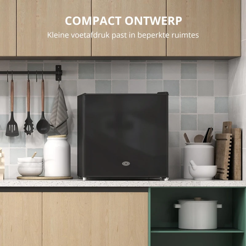 HOMCOM Mini-Vriezer 35 L Vriesbox Elektrisch Vrijstaand 45 W Mini Vriezer 47 x 44,2 x 48,8 cm Zwart(m-9)