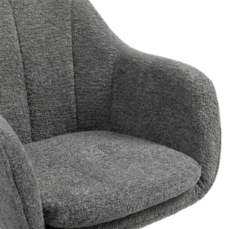 HOMCOM Snow Flannel Office Chair - Grey