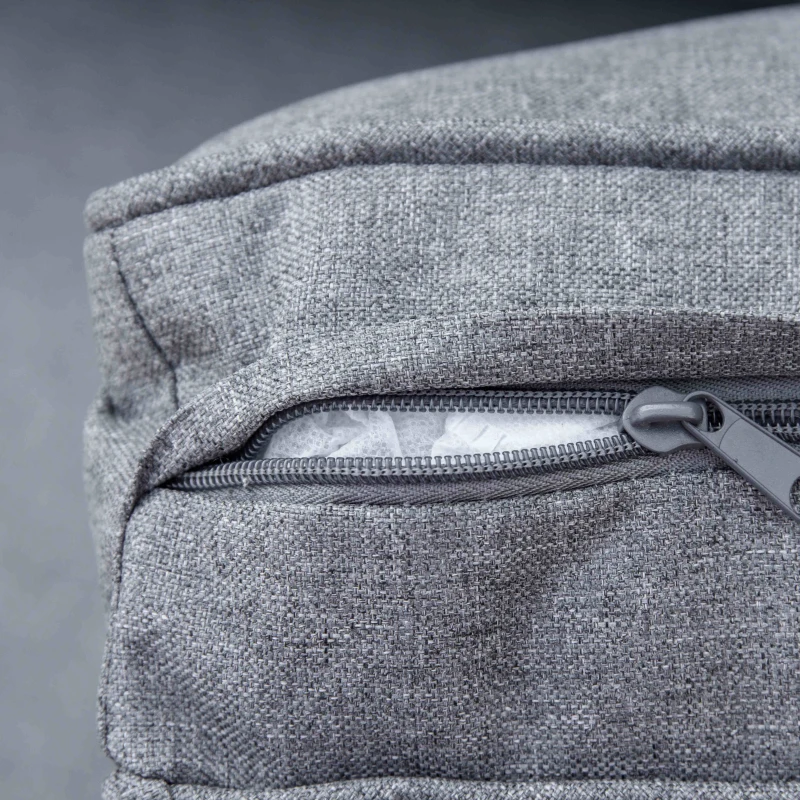 Outsunny 6 Piece Outdoor Couch, Sectional Sofa Set with Aluminum Patio Conversation Furniture, Grey