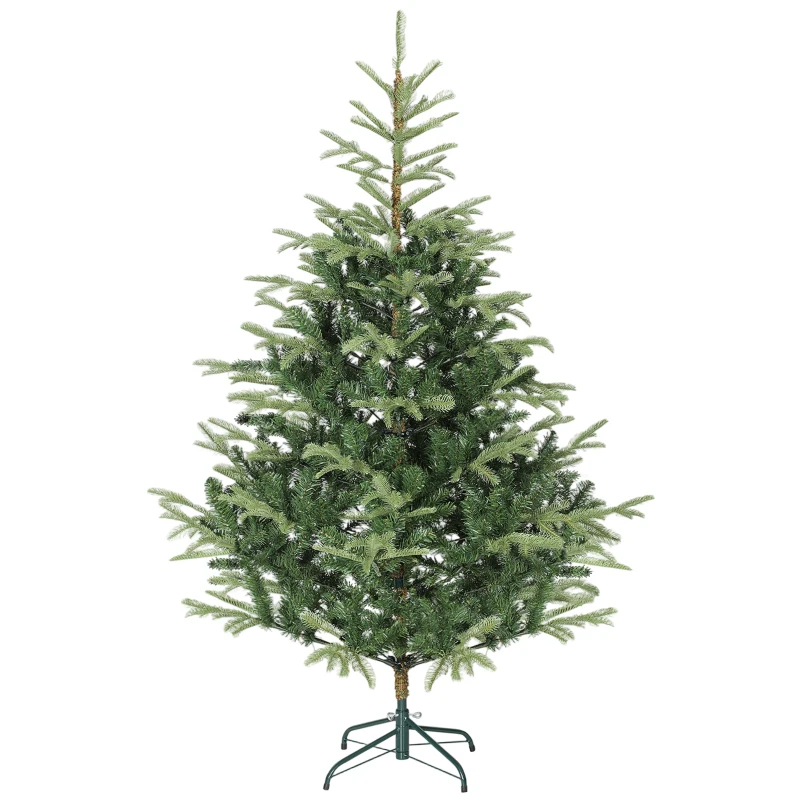 HOMCOM Árbol de Navidad Artificial 180 cm con 772 Ramas y Soporte Metálico Plegable Fácil Montaje para Salón Interior Verde