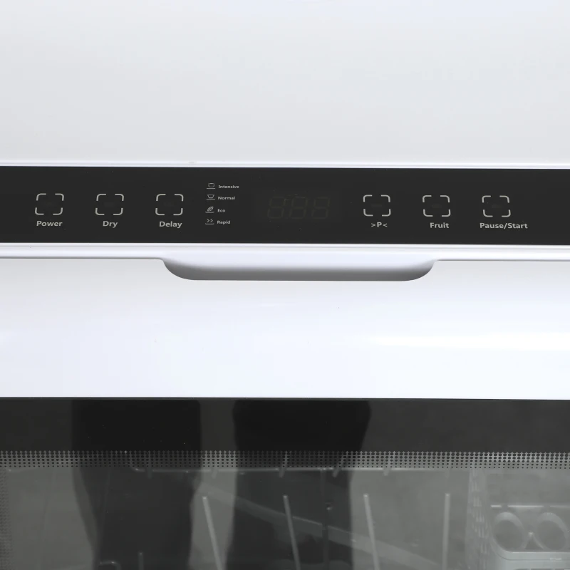 HOMCOM 6L Five-Mode Tabletop Dishwasher - White