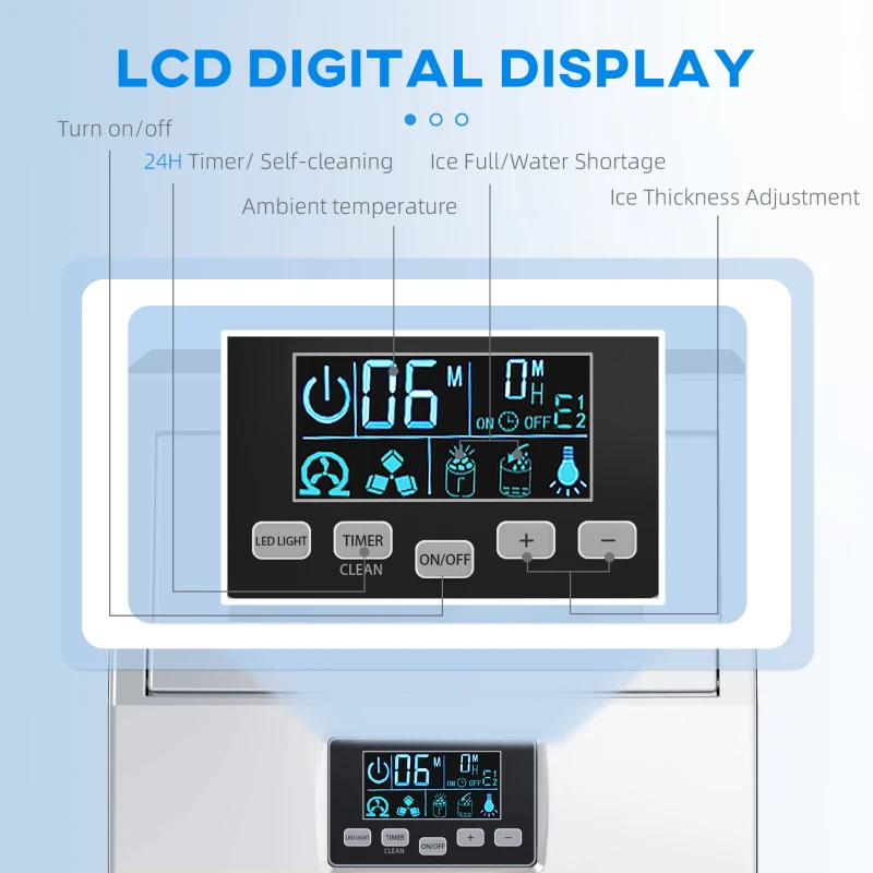 Maszyna do lodu 30 kg/24h, stal nierdzewna, komercyjna