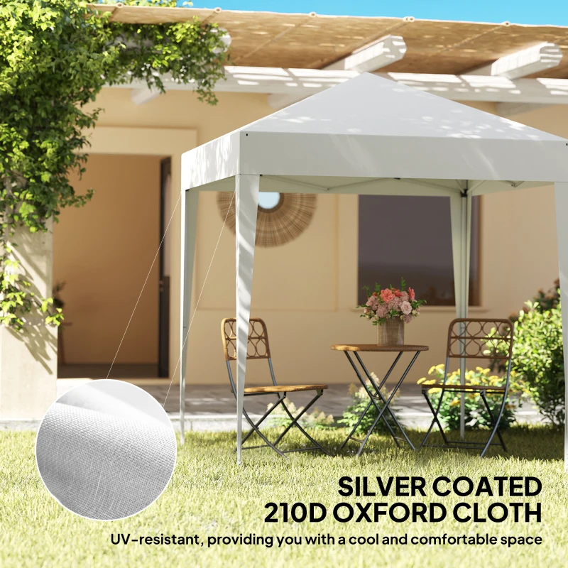 Outsunny Pop Up Gazebo Canopy, size (2 x2m)-White(m-5)