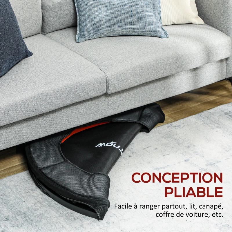 SPORTNOW Trampoline de fitness, Ø 102 cm, trampoline d'exercice, pieds antidérapants, cadre en acier, capacité de 100 kg, rouge