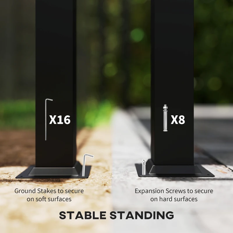 Outsunny Pawilon ogrodowy 4x3,3 m, wodoodporny, stabilny, metalowy