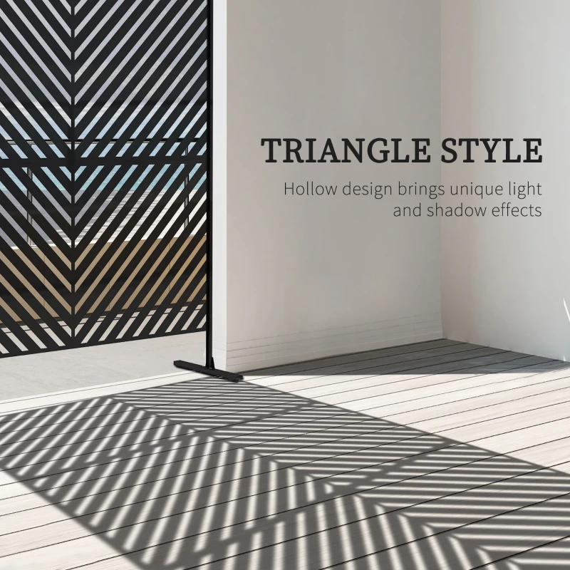 Outsunny Osłona Ogrodowa Geometria Ogrodu, Metal, 122 x 45 x 198 cm, Czarny