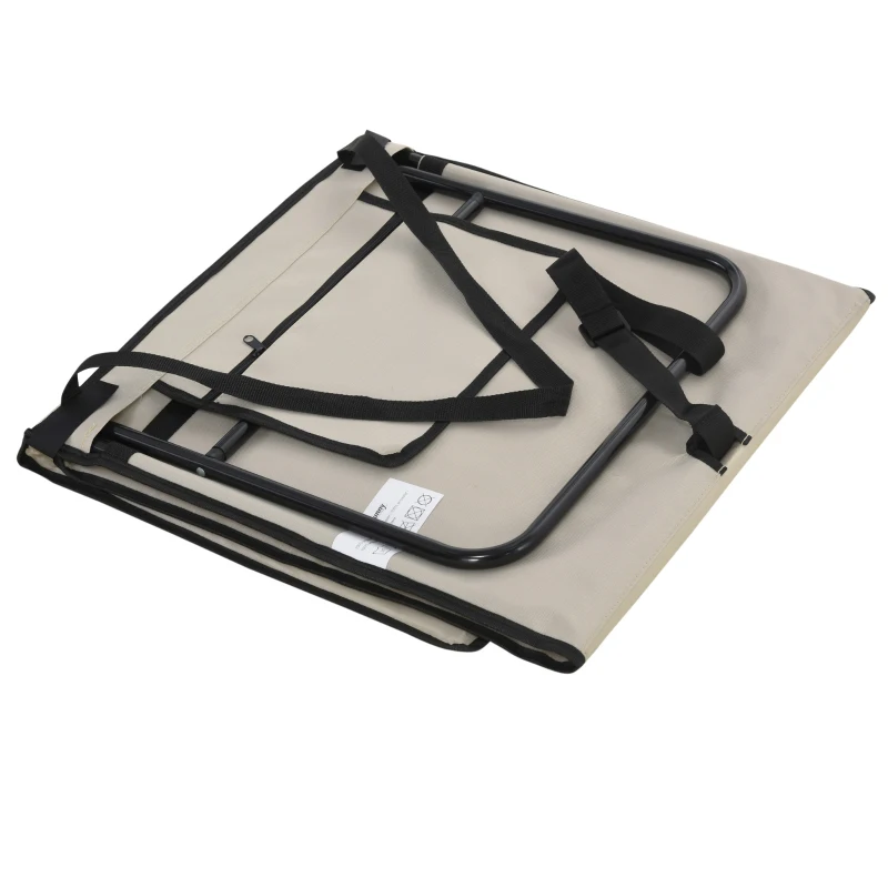 Outsunny Set 2 Șezlonguri Pliabile cu Unghi Reglabil și Buzunar cu Fermoar, 142x51x40 cm, Albastru