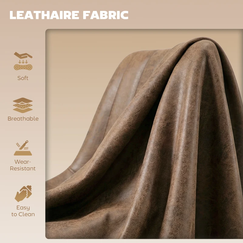 HOMCOM Adjustable Bar Stools Set of 2 Counter Height Barstools Dining Chairs 360° Swivel with Footrest for Home Pub, Brown