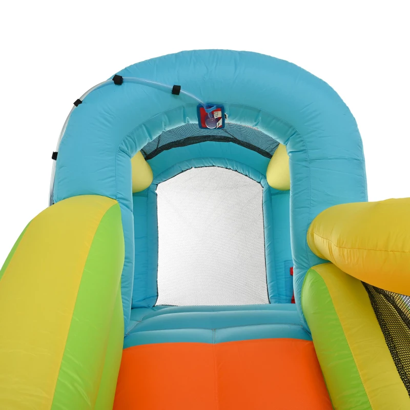 Château gonflable parc aquatique pour enfants, avec toboggan et pataugeoire, pour 3–10 ans, 360x320x200 cm, Multicolore