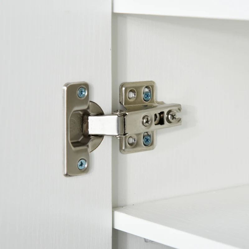 Homcom Suport Pantofi Lemn Alb – 83×30×90 cm cu Rafturi Deschise(m-11)