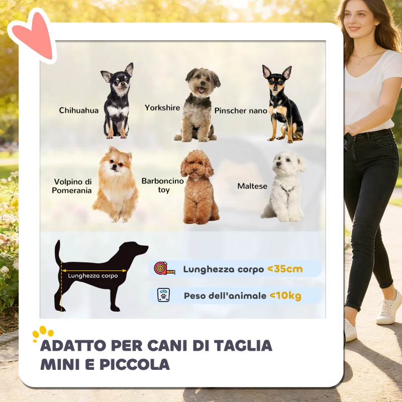 PawHut Passeggino per Cani Carrozzina per Cani Gatti Pieghevole Fino a 10kg, Blu