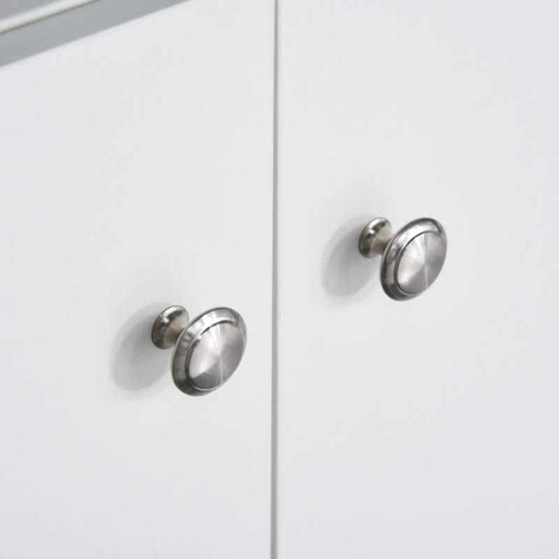 Homcom Suport Pantofi Lemn Alb – 83×30×90 cm cu Rafturi Deschise(m-13)