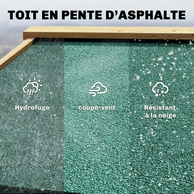 Outsunny Abri de jardin Armoire de jardin pour outils avec Étagères et Fenêtres en Acrylique, 128 x 57,5 x 197 cm marron clair