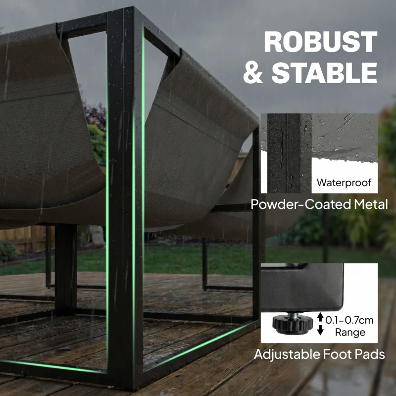 Outsunny 4 Piece Garden Furniture Set with Thick Cushions and Coffee Table, Patio Conversation Set for Porch, Balcony, Deck, Grey