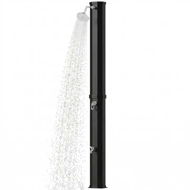 Outsunny Doccia solare 60 L con soffione orientabile e rubinetto