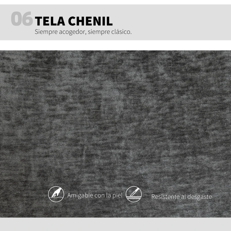 HOMCOM Silla de Oficina con Asiento Ancho sin Reposabrazos Ruedas Altura Ajustable Giratoria Función Basculante Gris