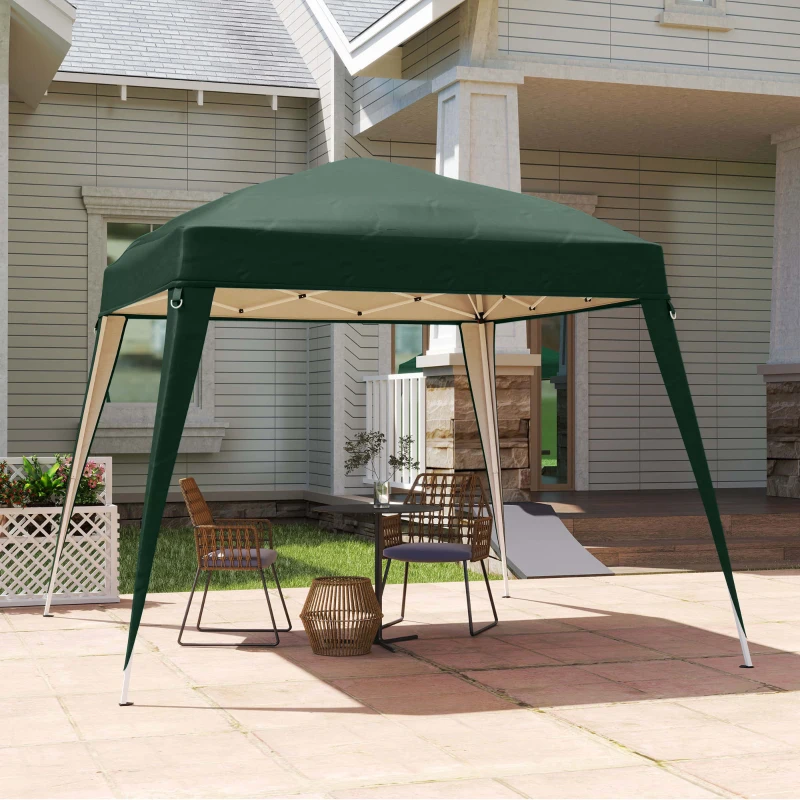 Outsunny Toldo de Recambio para Carpa Plegable de 2,4x2,4 m con Protección Solar UPF 50+ y Cierres de Velcro Verde SOLO TOLDO