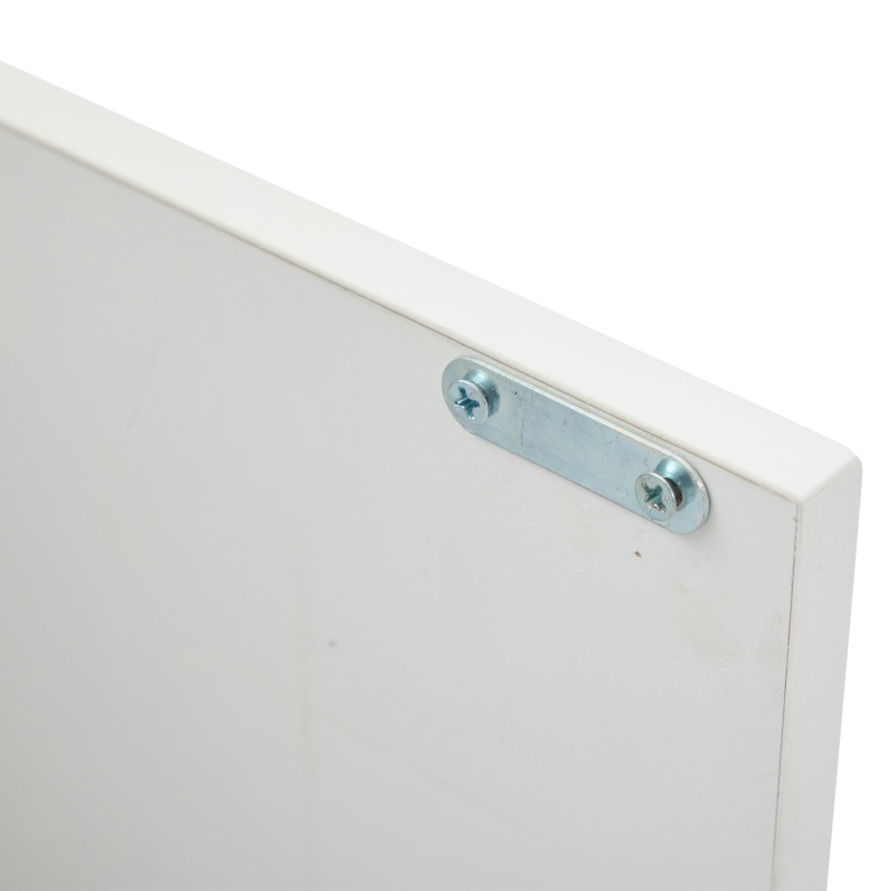 Madia moderna in stile scandinavo con 3 cassetti e 4 ante, 160x37x75 cm, Bianco