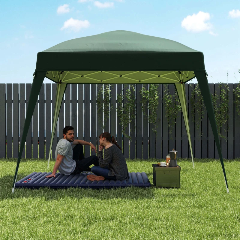 Outsunny Toldo de Recambio para Carpa Plegable de 2,4x2,4 m con Protección Solar UPF 50+ y Cierres de Velcro Verde SOLO TOLDO