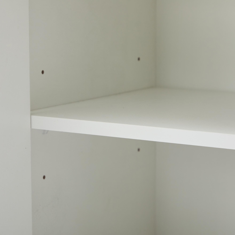 Madia moderna in stile scandinavo con 3 cassetti e 4 ante, 160x37x75 cm, Bianco