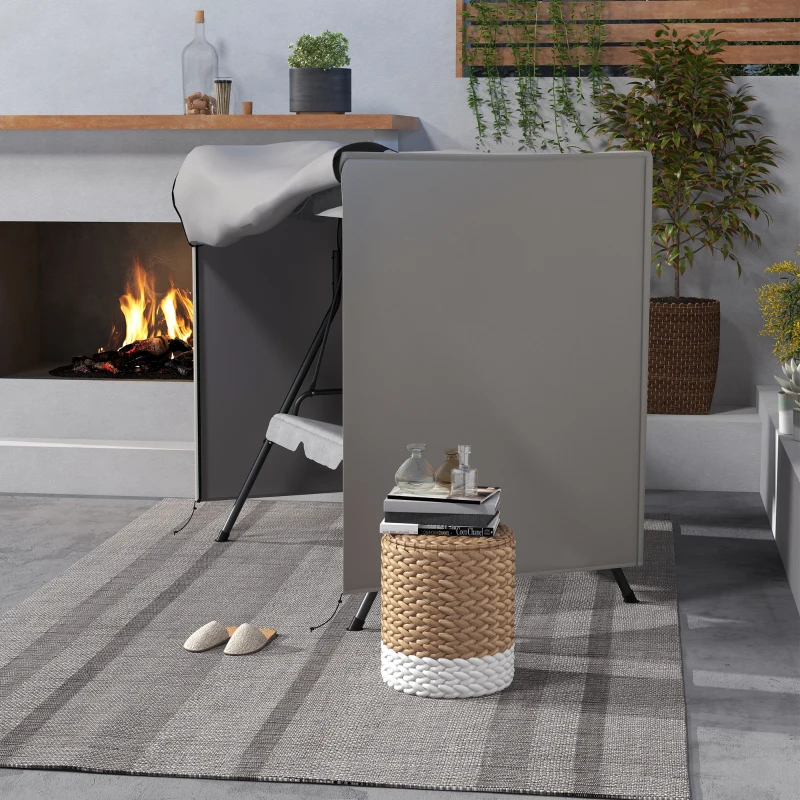 Outsunny Funda para Balancín de Jardín con Cremallera Cubierta para Muebles de Exterior 177x114x152 cm Gris
