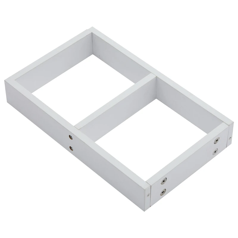 Tavolino da caffè lucido e girevole a 2 livelli con ripiano portaoggetti, 70x70x36 cm, Bianco e Nero