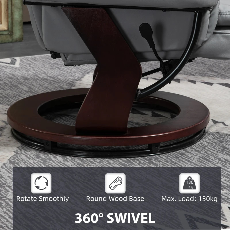 Fotel relaksacyjny z podnóżkiem, 360° obrotowy, z funkcją leżenia