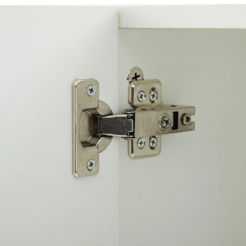 Vetrina per collezione con illuminazione LED e ripiano in vetro, 45x35x160 cm, Bianco