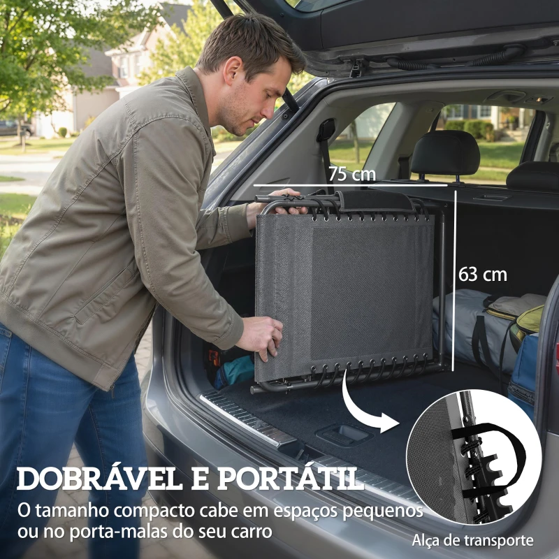 Outsunny Conjunto de 2 Espreguiçadeiras Jardim Dobráveis com Encosto Reclinável 5 Posições e Assento em Malha Cinza