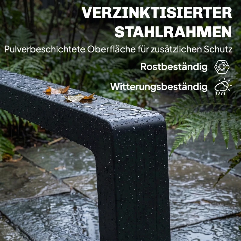 Outsunny Sonnenliege Klappbar tragbar Gartenliege mit ausziehbarer Fußstütze 5-fach Verstellbar Rückenlehne Atmungsaktiv