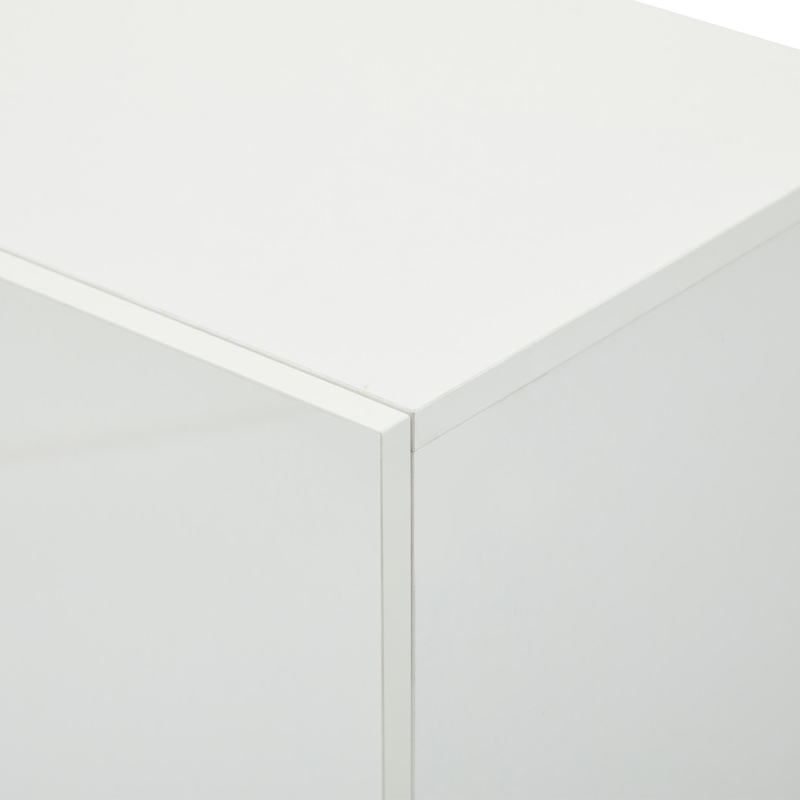 Vetrina per collezione con illuminazione LED e ripiano in vetro, 45x35x160 cm, Bianco