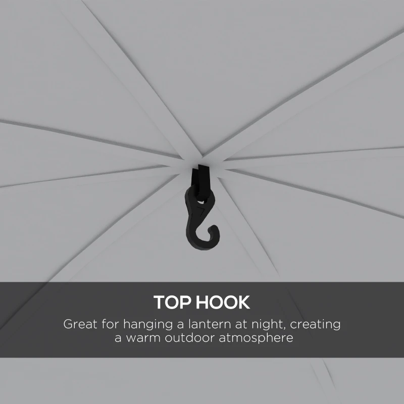 Outsunny Campingtent tuintent feesttent partytent zonwering glasvezelstang