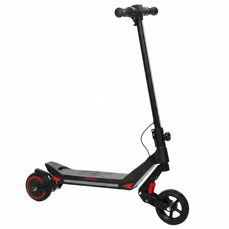 SPORTNOW Electric Scooter for Kids, Foldable E Scooter for Age Age 6+ with LED Display, RGB lights, Up to 16km/h, Black