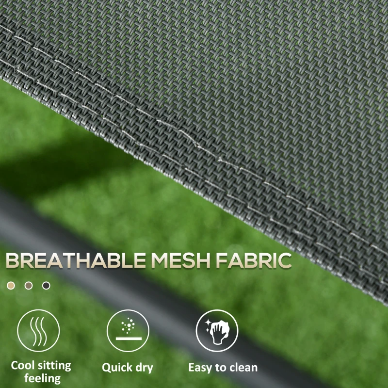 Zestaw bistro 3-częściowy, metalowy, stół szklany, odporny na warunki atmosferyczne