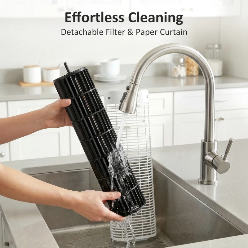 HOMCOM Przenośny klimatyzator, 3-w-1 klimatyzator parowy z 9-litrowym zbiornikiem na wodę, oscylacja 48°, 3 prędkości, 3 tryby, biały