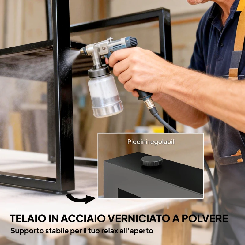 Outsunny Set da Esterno 3pz con Tavolo da Giardino e 2 Sedie con Seduta in Texteline e Cuscini, Grigio