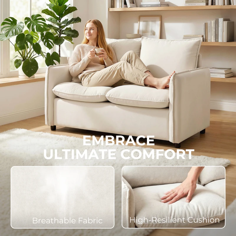 HOMCOM Canapea compactă mică