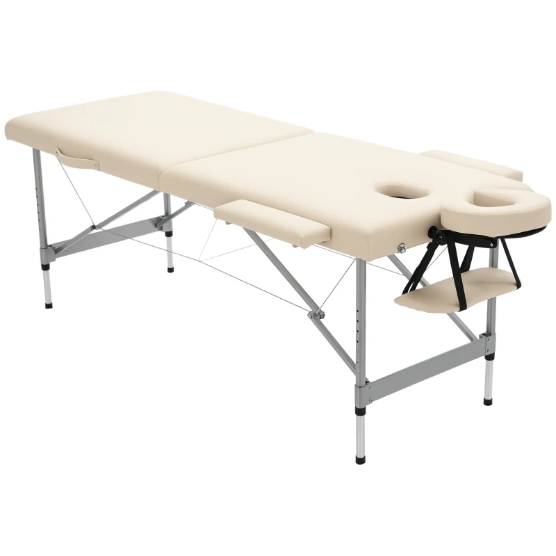 HOMCOM opvouwbare massagetafel, incl. gezichtsopening, armleuningen, handsteunen, mobiele massagetafel, 186 cm x 71 cm x 83 cm
