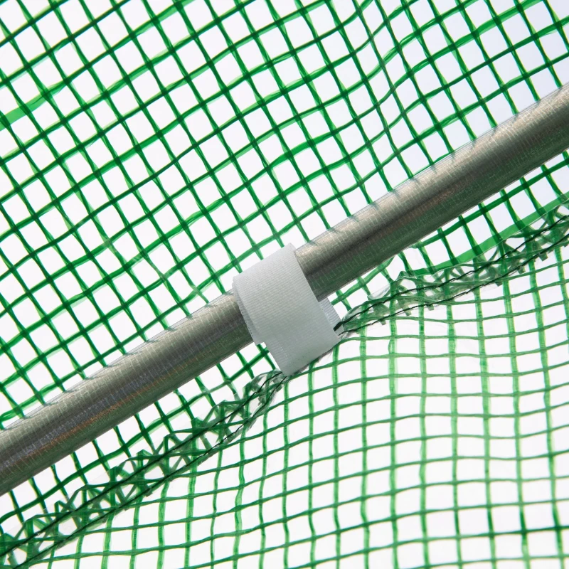 Outsunny Garden Tunnel Greenhouse 10.5 m² dim. 350L x 300l x 200H cm Door + 6 roll-up windows Galvanized steel HDPE cover Green