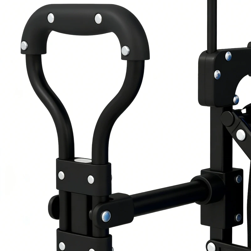 Outsunny Carrinho de Transporte com Rodas Grandes Travão Teto Amovível Carro Dobrável para Jardim com Barra Ajustável 125x59x133 cm Azul