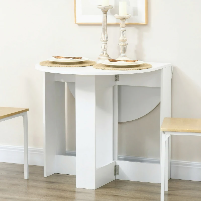 HOMCOM Masuta Pliabila Pranz Masa Consola Economiseste Spatiu pentru 2 Persoane