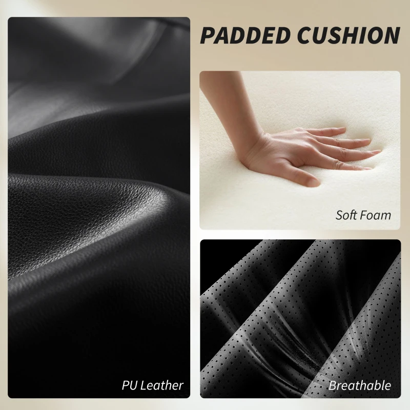 HOMCOM Adjustable Office Chair Reclining Computer Desk Chair with Footrest, Armrest, Casters, Black