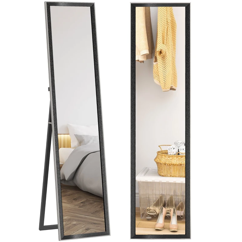HOMCOM Glitter Frame Full-Length Mirror - Black