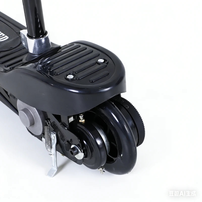 HOMCOM Powered Electric Scooter Ride-On, with Brakes, Adjustable Seat, Adjustable Handlebars, Black