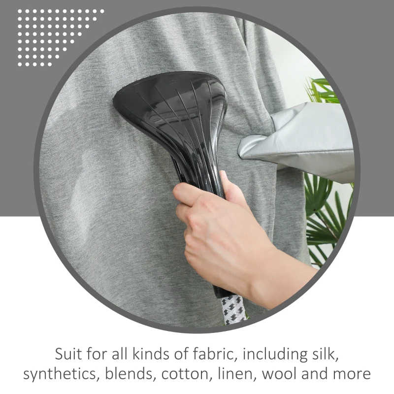 HOMCOM Clothes Steamer with Adjustable Pole Clothes Steamer 11 Steam Levels 41-110 cm Black